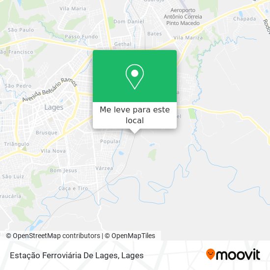 Estação Ferroviária De Lages mapa