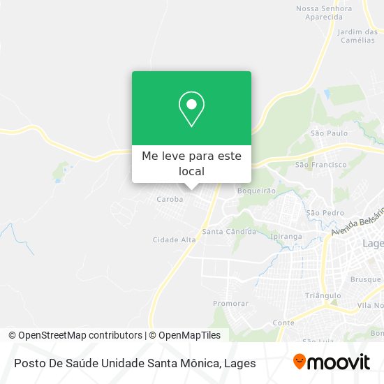 Posto De Saúde Unidade Santa Mônica mapa