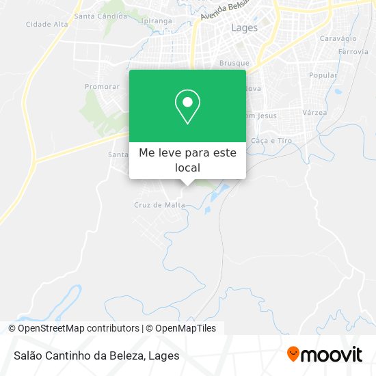Salão Cantinho da Beleza mapa