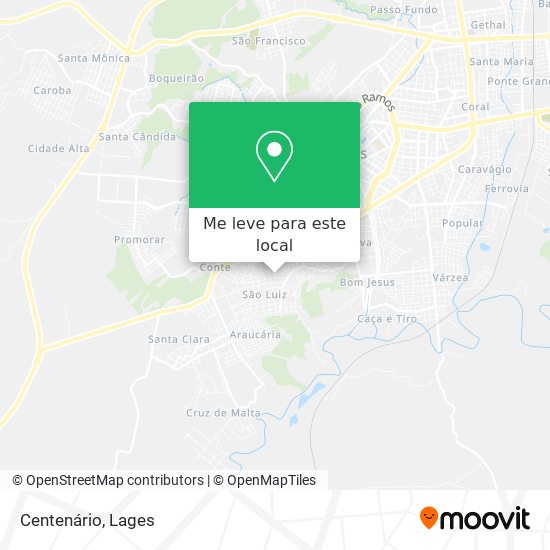 Centenário mapa