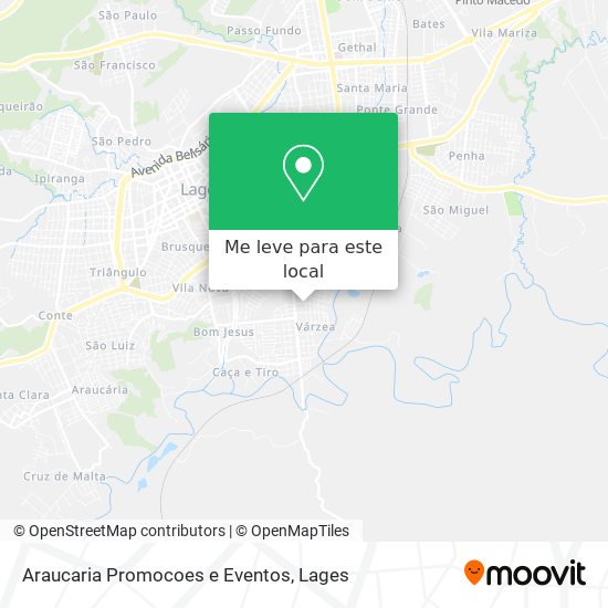 Araucaria Promocoes e Eventos mapa