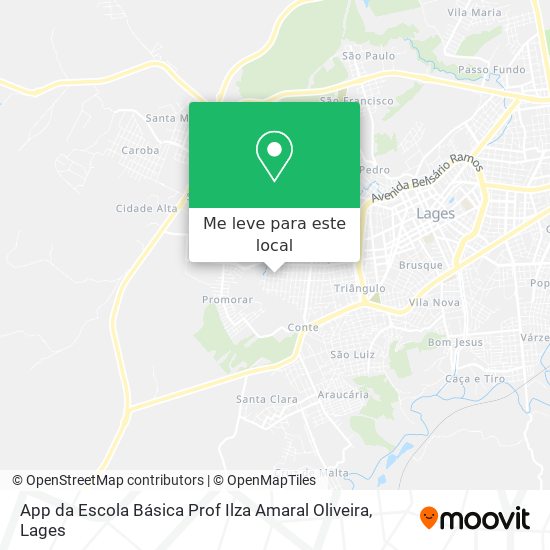 App da Escola Básica Prof Ilza Amaral Oliveira mapa