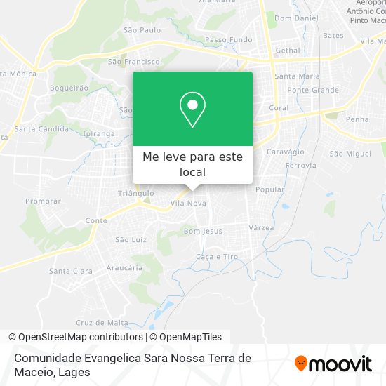 Comunidade Evangelica Sara Nossa Terra de Maceio mapa