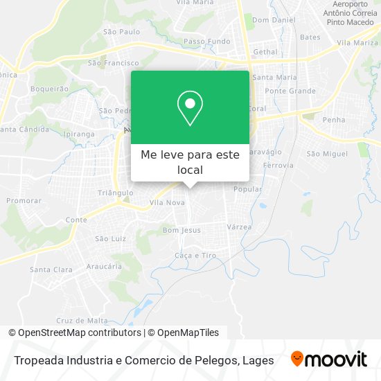 Tropeada Industria e Comercio de Pelegos mapa