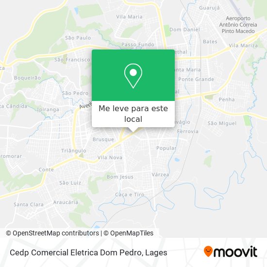 Cedp Comercial Eletrica Dom Pedro mapa