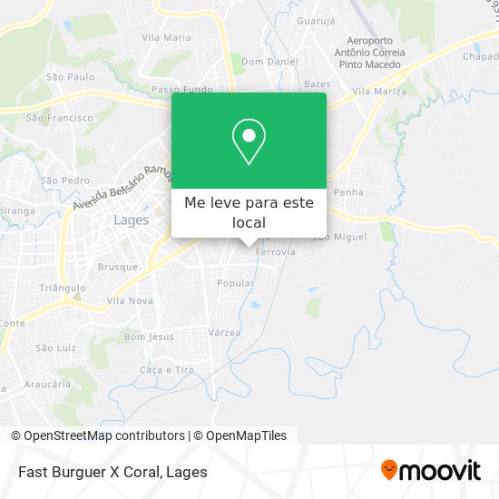 Fast Burguer X Coral mapa