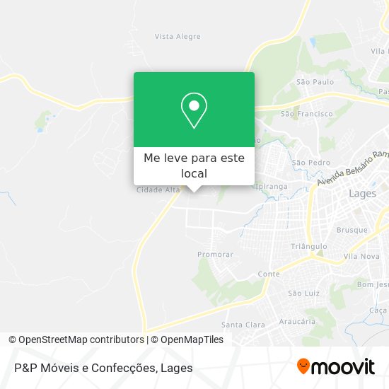 P&P Móveis e Confecções mapa
