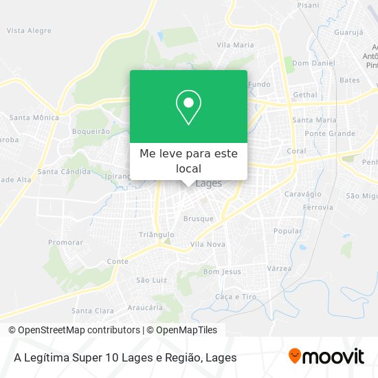 A Legítima Super 10 Lages e Região mapa