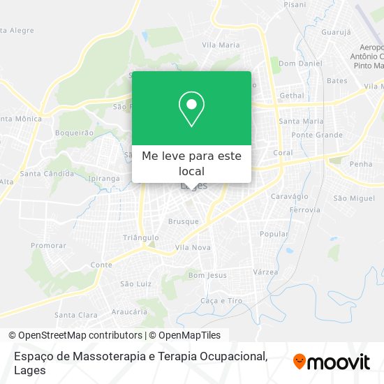 Espaço de Massoterapia e Terapia Ocupacional mapa