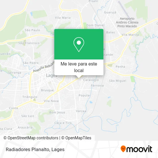 Radiadores Planalto mapa
