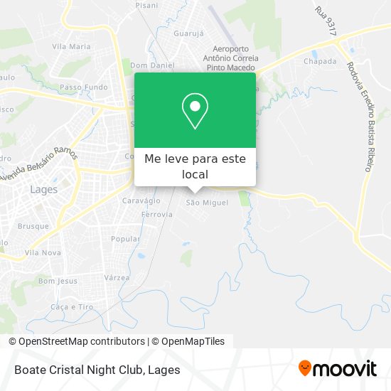 Boate Cristal Night Club mapa