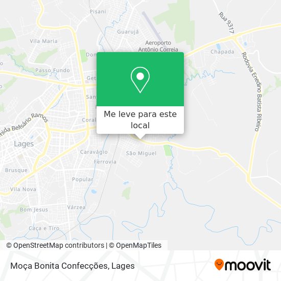 Moça Bonita Confecções mapa