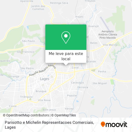 Parisotto e Michelin Representacoes Comerciais mapa