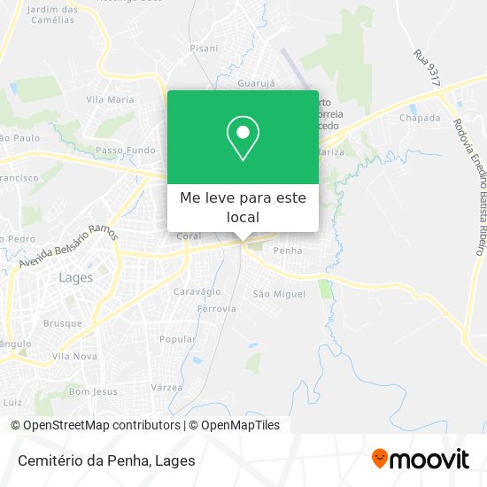 Cemitério da Penha mapa