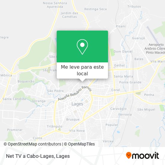 Net TV a Cabo-Lages mapa