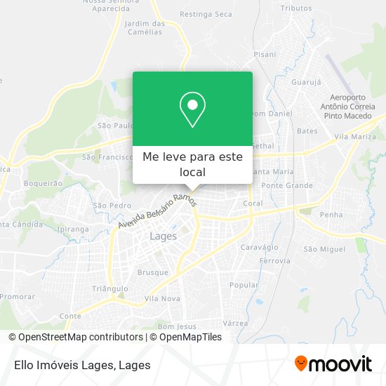 Ello Imóveis Lages mapa