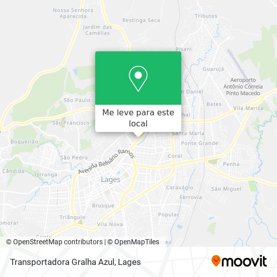 Transportadora Gralha Azul mapa