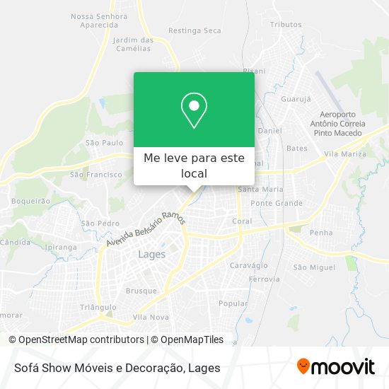 Sofá Show Móveis e Decoração mapa