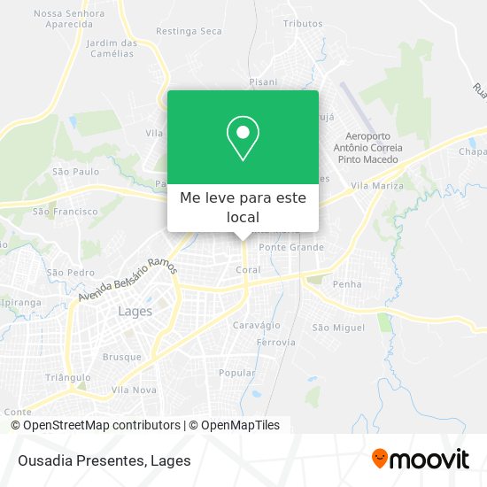Ousadia Presentes mapa