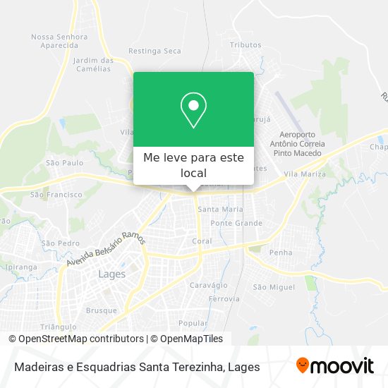 Madeiras e Esquadrias Santa Terezinha mapa