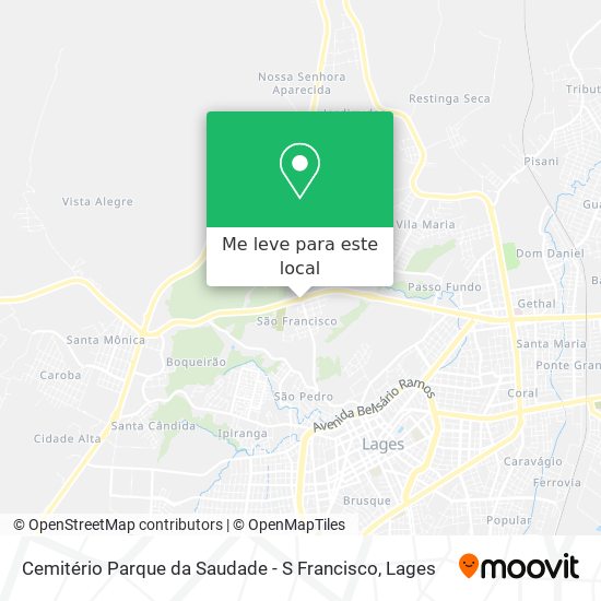 Cemitério Parque da Saudade - S Francisco mapa