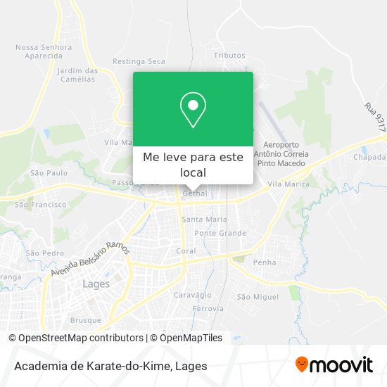 Academia de Karate-do-Kime mapa