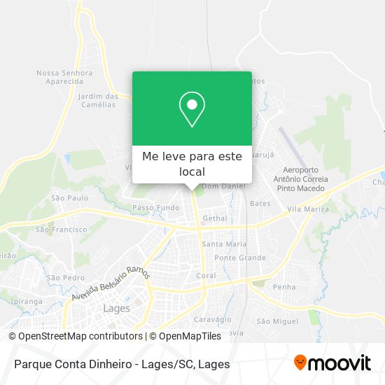 Parque Conta Dinheiro - Lages / SC mapa
