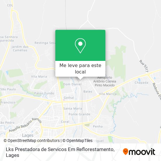 Lks Prestadora de Servicos Em Reflorestamento mapa