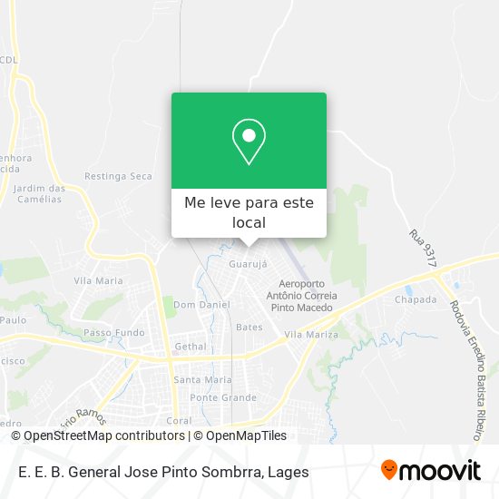 E. E. B. General Jose Pinto Sombrra mapa
