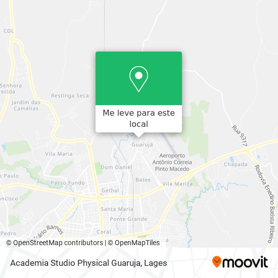 Academia Studio Physical Guaruja mapa