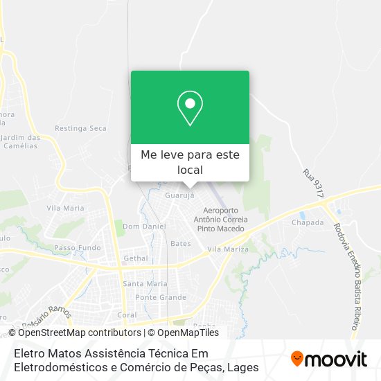 Eletro Matos Assistência Técnica Em Eletrodomésticos e Comércio de Peças mapa