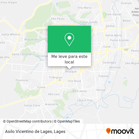 Asilo Vicentino de Lages mapa