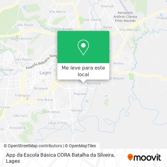 App da Escola Básica CORA Batalha da Silveira mapa