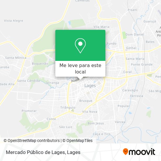 Mercado Público de Lages mapa