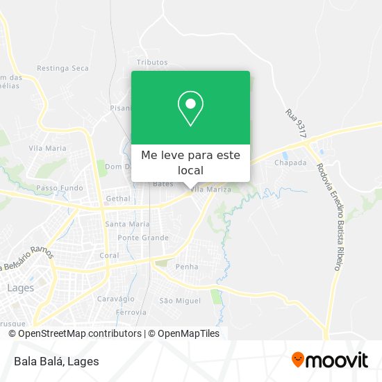 Bala Balá mapa