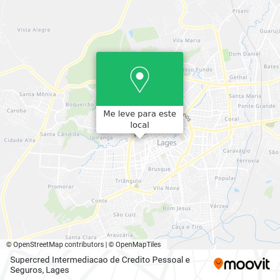 Supercred Intermediacao de Credito Pessoal e Seguros mapa