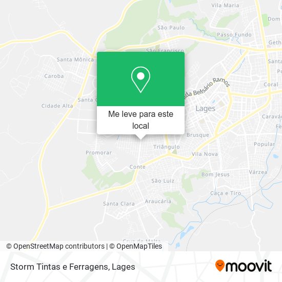 Storm Tintas e Ferragens mapa