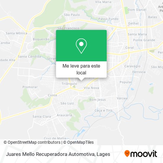 Juares Mello Recuperadora Automotiva mapa