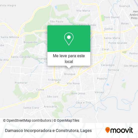 Damasco Incorporadora e Construtora mapa