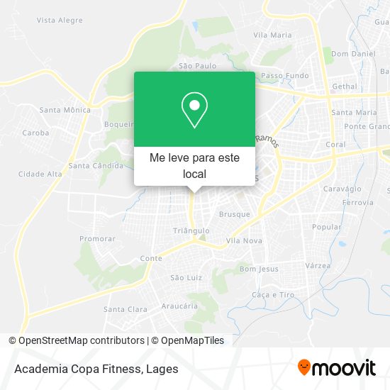 Academia Copa Fitness mapa