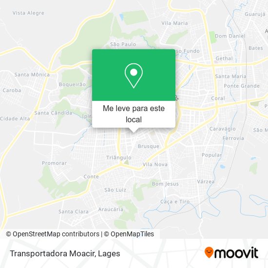 Transportadora Moacir mapa