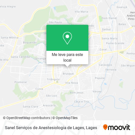 Sanel Serviços de Anestesiologia de Lages mapa