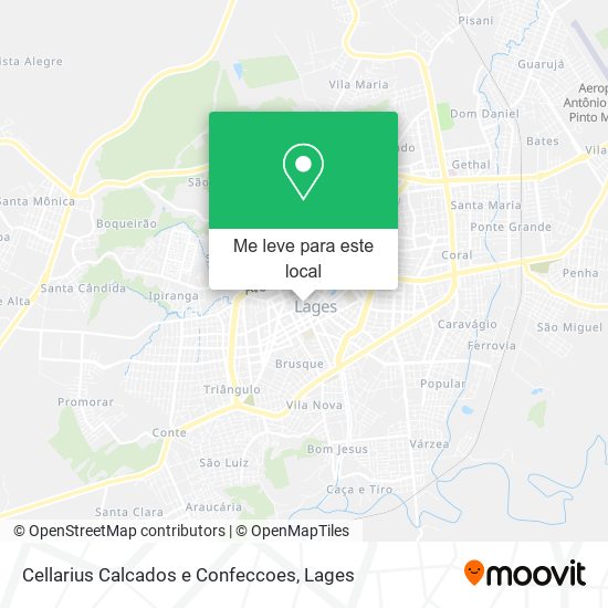 Cellarius Calcados e Confeccoes mapa