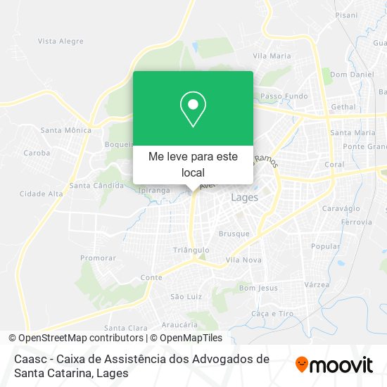 Caasc - Caixa de Assistência dos Advogados de Santa Catarina mapa