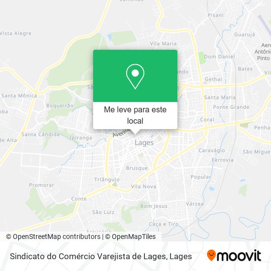 Sindicato do Comércio Varejista de Lages mapa