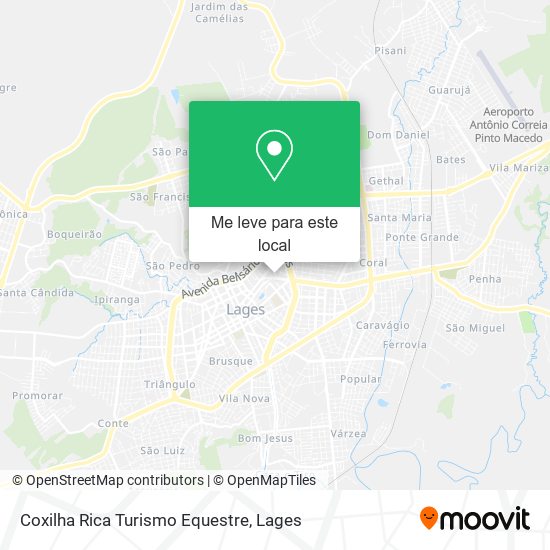 Coxilha Rica Turismo Equestre mapa