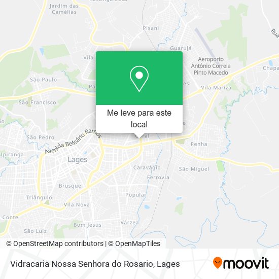 Vidracaria Nossa Senhora do Rosario mapa