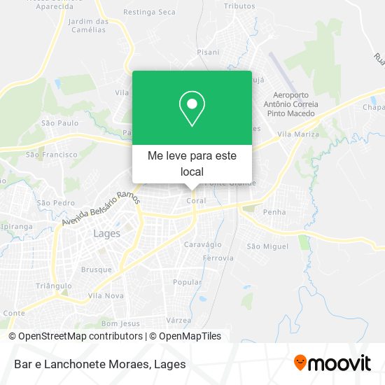 Bar e Lanchonete Moraes mapa