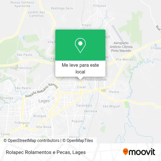 Rolapec Rolamentos e Pecas mapa