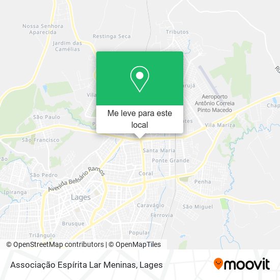 Associação Espírita Lar Meninas mapa